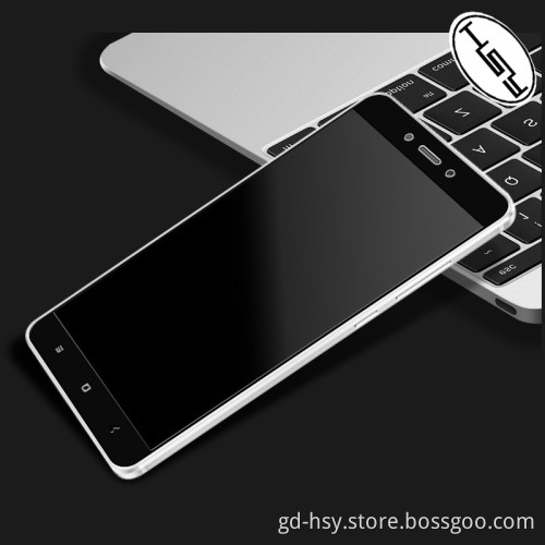 HUYSHE full coverage Tempered Glass Screen Protector Guard Shield Cover for tempered glass xiaomi redmi note 4 with white color